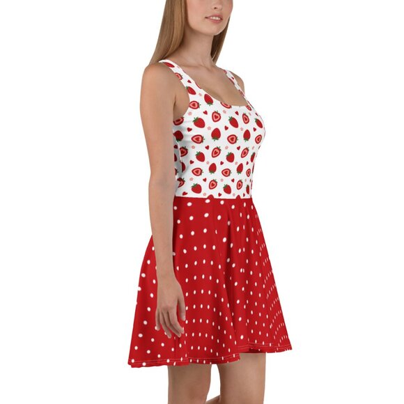 Strawberry Hearts Swing Pin Up Dress - Picture 10 of 11